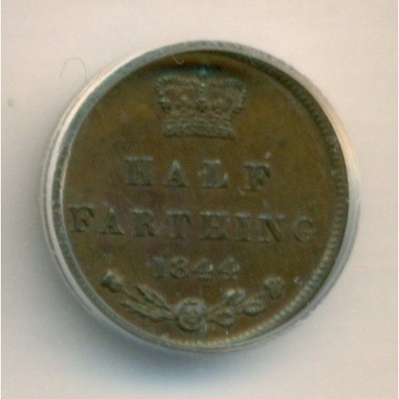 Great Britain Victoria 1844 1/2 Farthing MS62 BN ICG - Picture 4 of 4